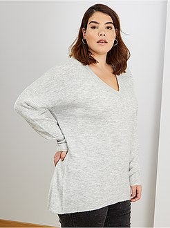 Pull tout doux col V - Kiabi