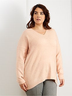 Pull tout doux col V - Kiabi