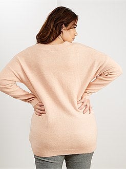 Pull tout doux col V - Kiabi