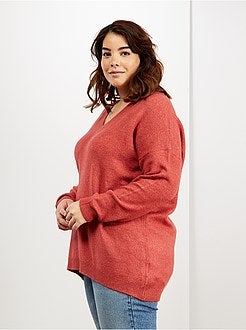 Pull tout doux col V - Kiabi