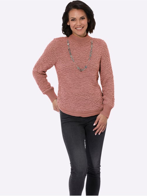 pull tricot bouclette col rond et manches longues en fil fantaisie - Taille standard - Witt - Kiabi pull tricot bouclette col rond et manches longues en fil fantaisie - Taille standard - Witt - Kiabi
