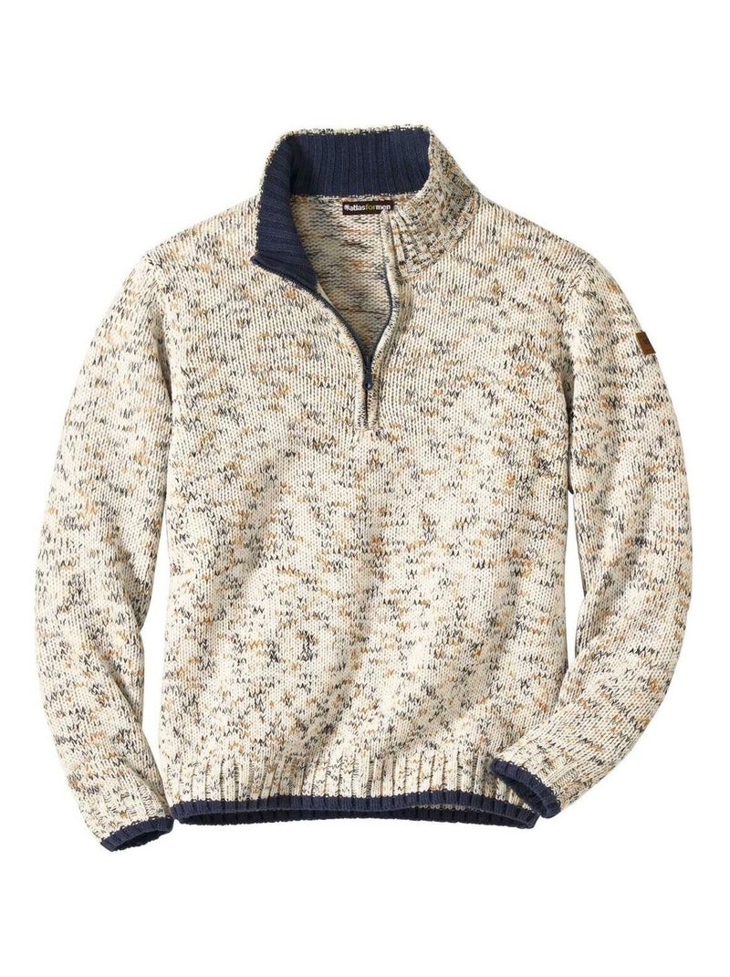 Pull Tricot Col Camionneur Atlas ®  - ATLAS FOR MEN Ecru - Kiabi