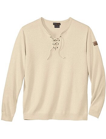 Pull Tricot Col Lacé - ATLAS FOR MEN