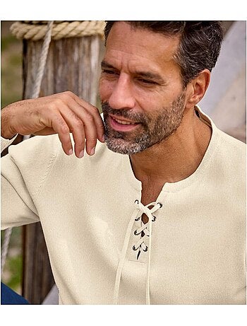 Pull Tricot Col Lacé - ATLAS FOR MEN