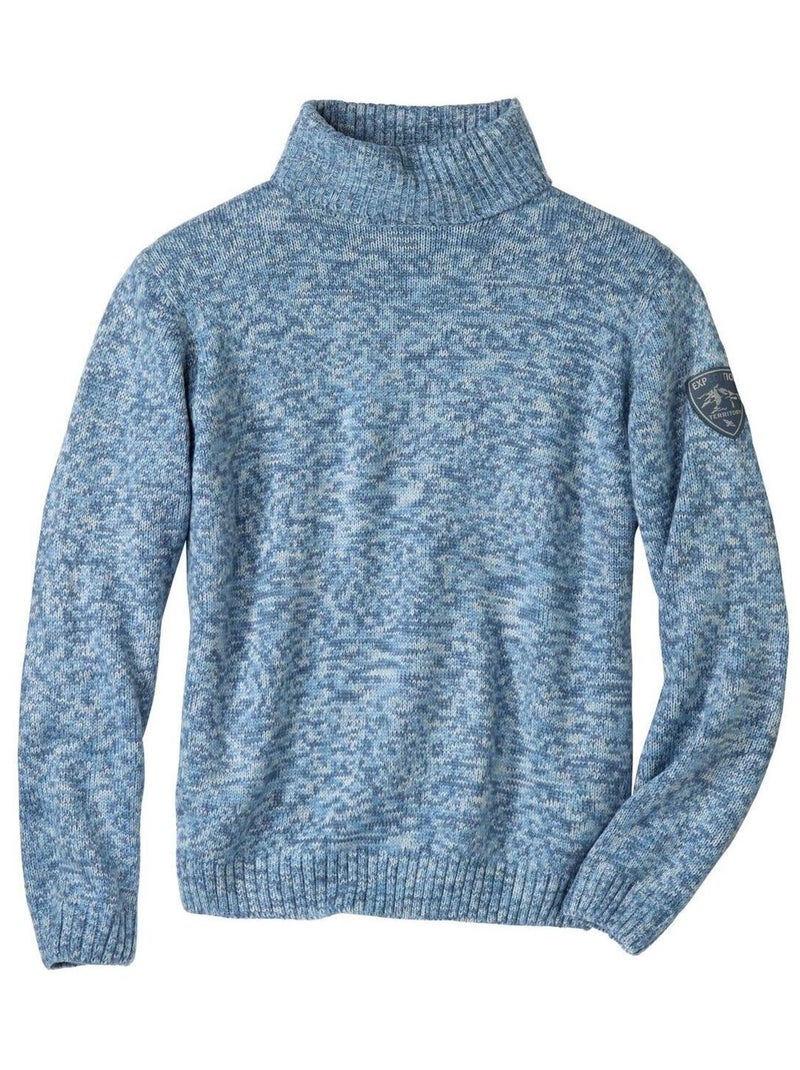 Pull Tricot Col Roulé Glacier  - Atlas For Men Bleu - Kiabi