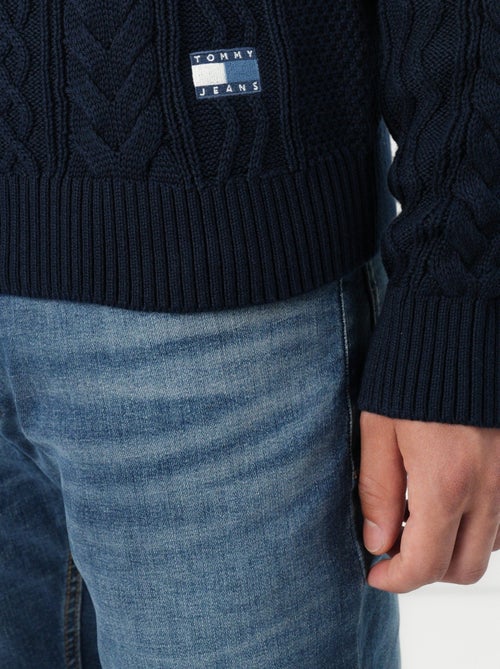 Pull tricot torsadé - Tommy jeans - Kiabi
