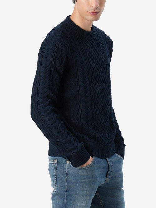 Pull tricot torsadé - Tommy jeans - Kiabi