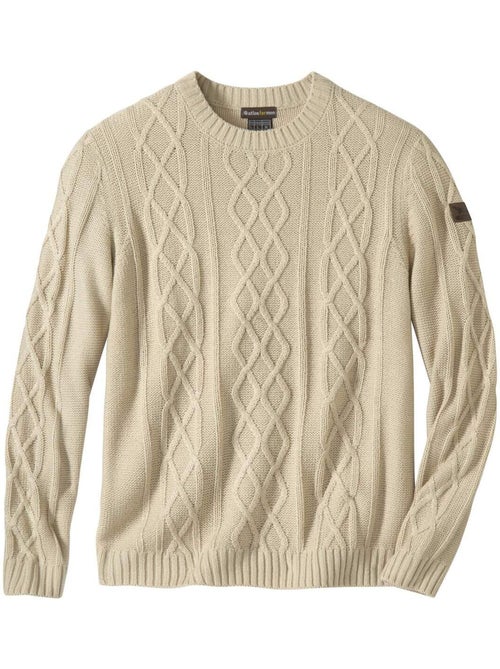Pull tricot torsadé country man   - atlas for men - Kiabi