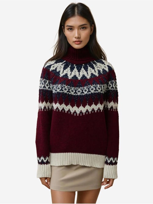 Pull tricoté à col roulé hiccup - Kiabi Pull tricoté à col roulé hiccup - Kiabi