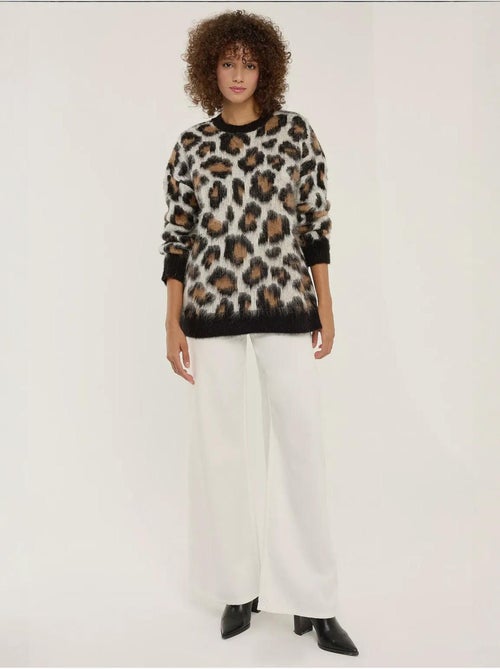 Pull tricoté à imprimé léopard - Kiabi Pull tricoté à imprimé léopard - Kiabi