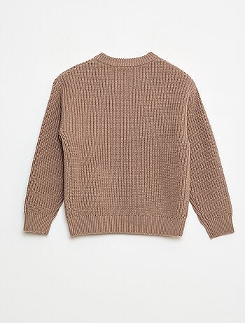 Pull tricoté en color block