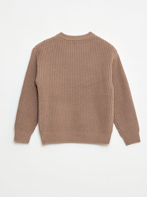 Pull tricoté en color block - Kiabi