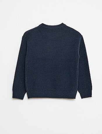 Pull tricoté en color block