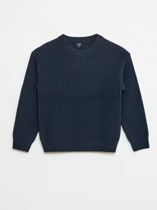Pull tricoté en color block - Kiabi
