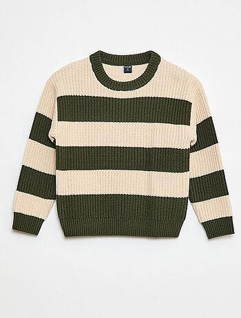 Pull tricoté en color block