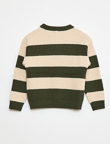 Pull tricoté en color block