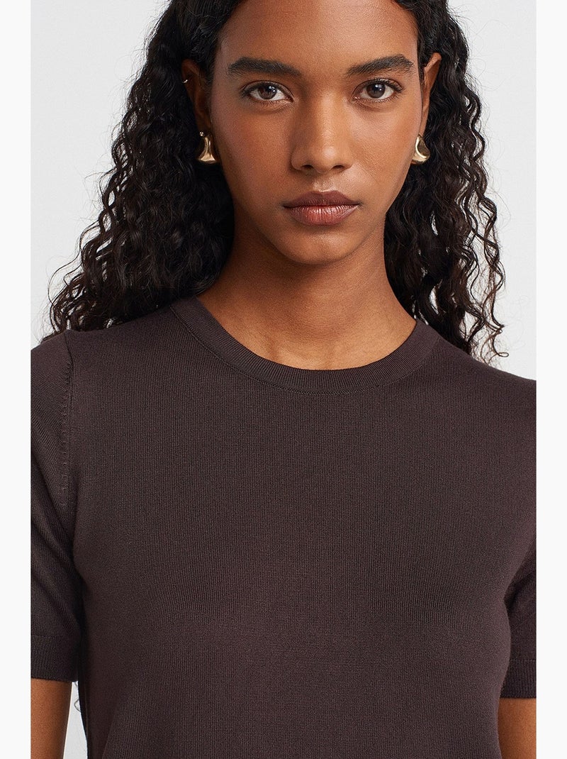 Pull tricoté femme dilvin Marron chocolat - Kiabi
