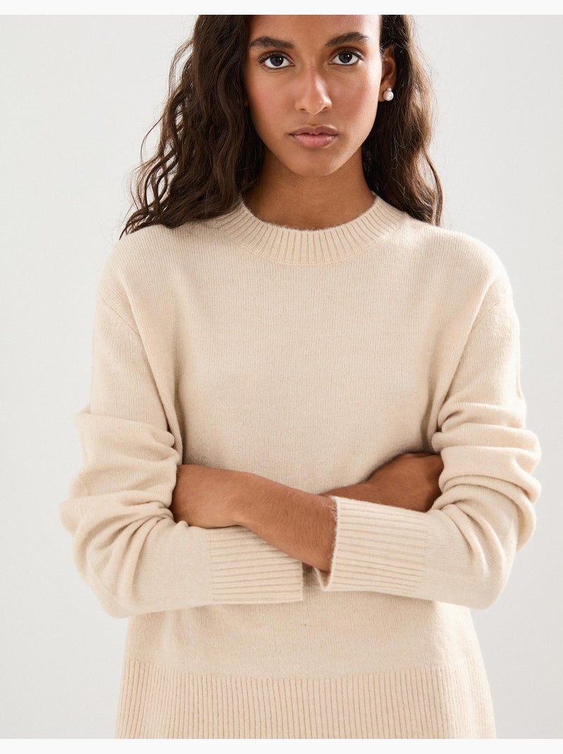 Pull tricoté, MO Fashion Beige - Kiabi