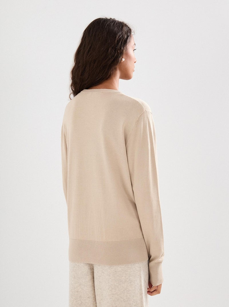 Pull tricoté, MO Fashion Beige - Kiabi