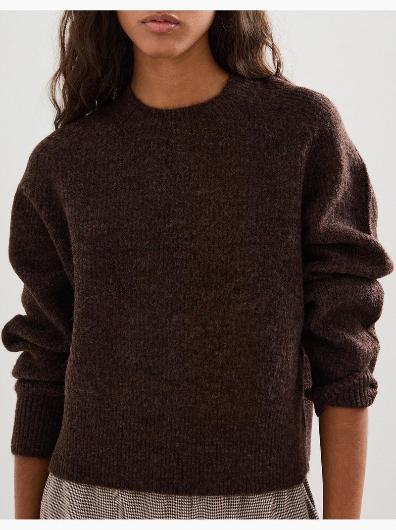 Pull tricoté, MO Fashion Marron - Kiabi