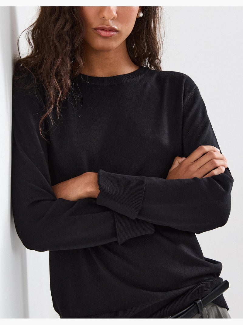 Pull tricoté, MO Fashion Noir - Kiabi