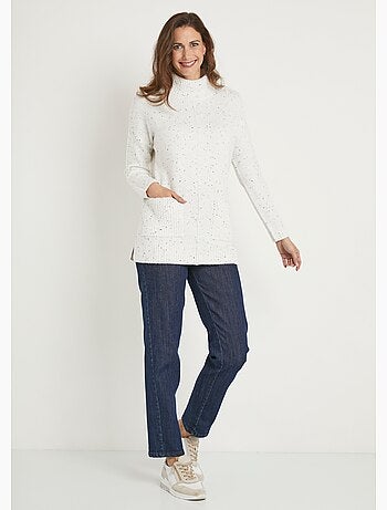 Pull-tunique chaud moucheté col roulé - Afibel