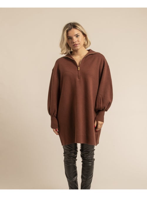 Pull tunique col lamoriciere KORANTINE - Kiabi