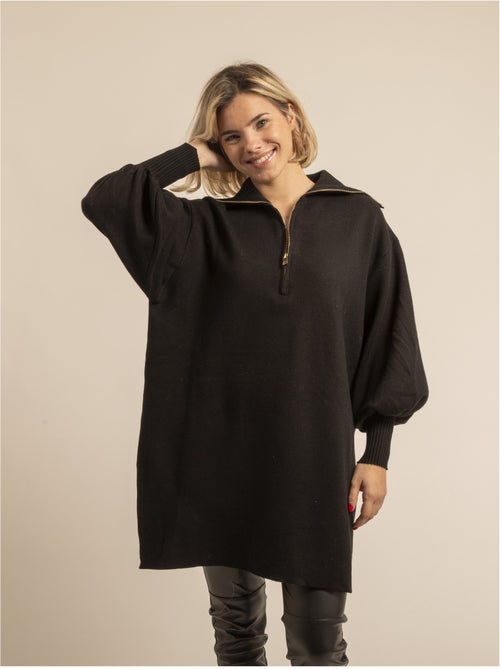 Pull tunique col lamoriciere KORANTINE - Kiabi