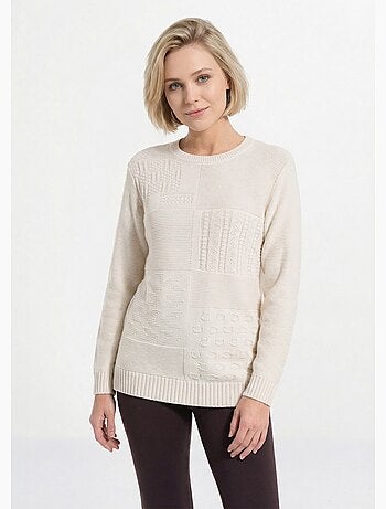 Pull-tunique col rond manches longues - Afibel