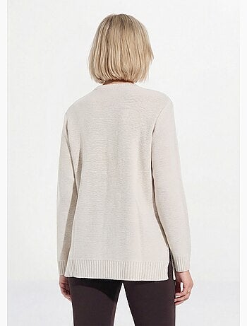 Pull-tunique col rond manches longues - Afibel