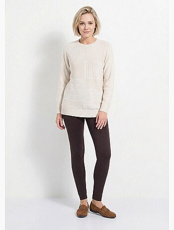 Pull-tunique col rond manches longues - Afibel