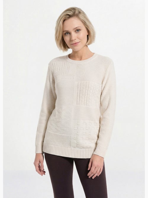 Pull-tunique col rond manches longues - Afibel - Kiabi