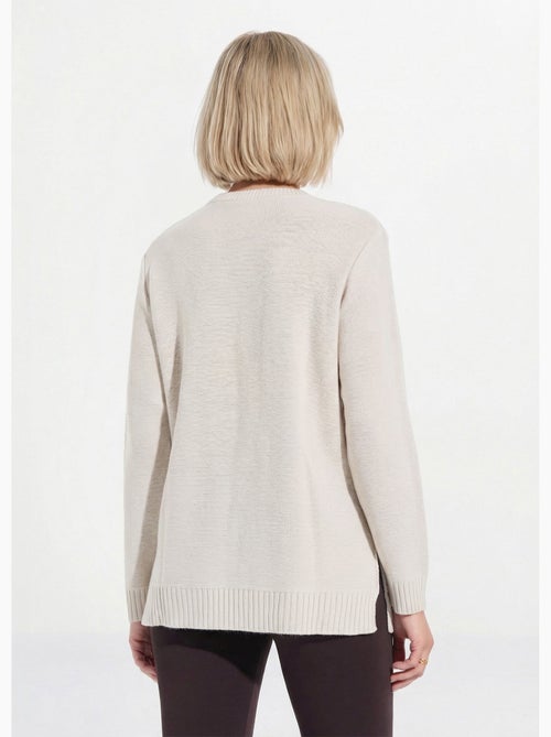 Pull-tunique col rond manches longues - Afibel - Kiabi