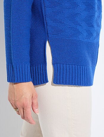 Pull-tunique col rond manches longues