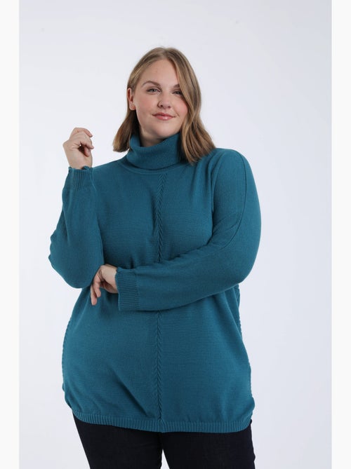 Pull tunique col roulé uni PAPRIKA - Kiabi