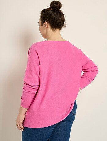 Pull tunique emmanchures descendues en maille