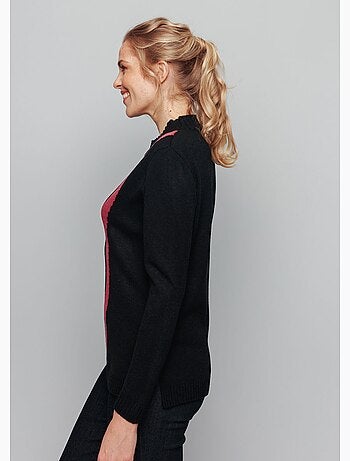 Pull-tunique jacquard col montant - Afibel