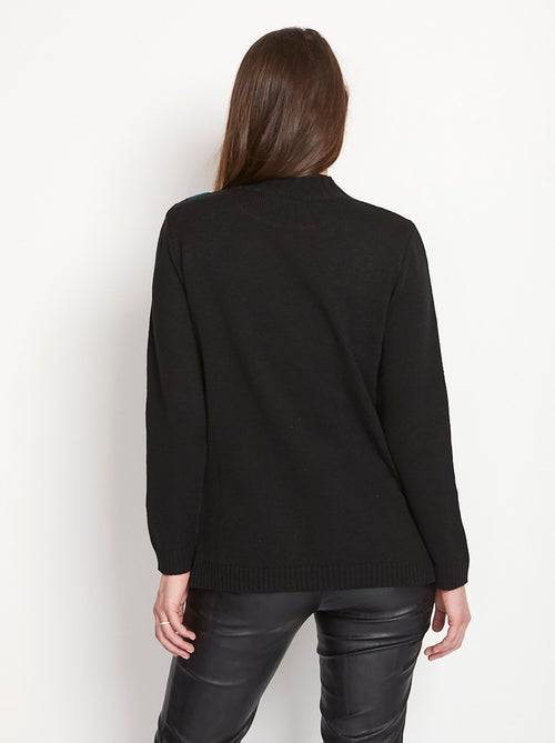 Pull-tunique jacquard col montant - Afibel - Kiabi