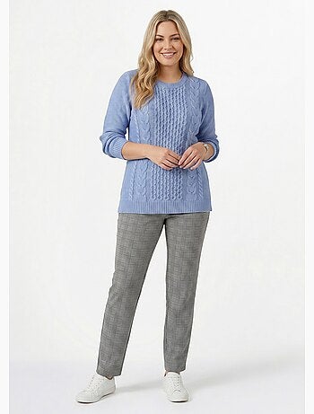 Pull-tunique jersey envers et torsades - Afibel