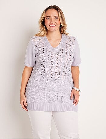 Pull-tunique long col V
