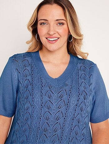 Pull-tunique long col V