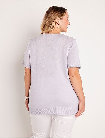 Pull-tunique long col V