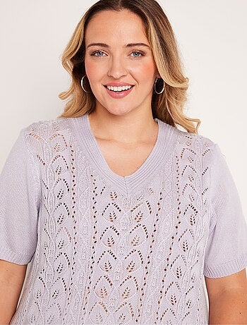 Pull-tunique long col V