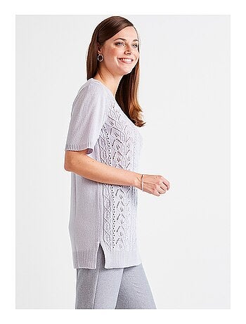 Pull-tunique long col V