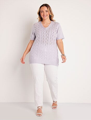 Pull-tunique long col V