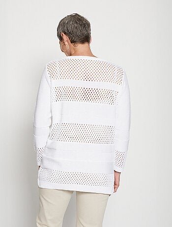 Pull-tunique maille ajourée