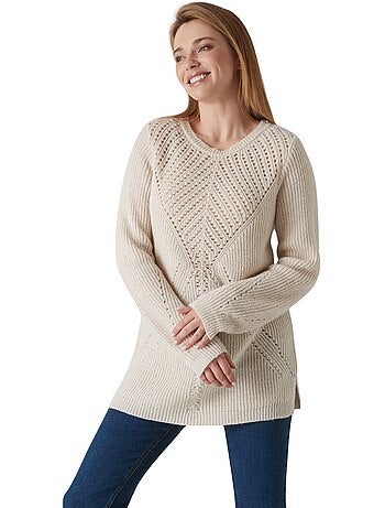 Pull tunique maille fantaisie - DAXON