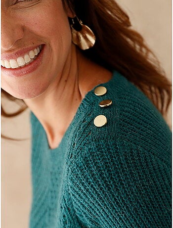 Pull tunique maille fantaisie