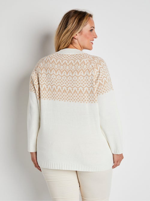Pull-tunique maille jacquard - Afibel - Kiabi