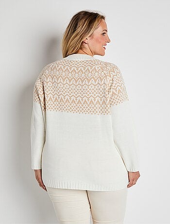 Pull-tunique maille jacquard
